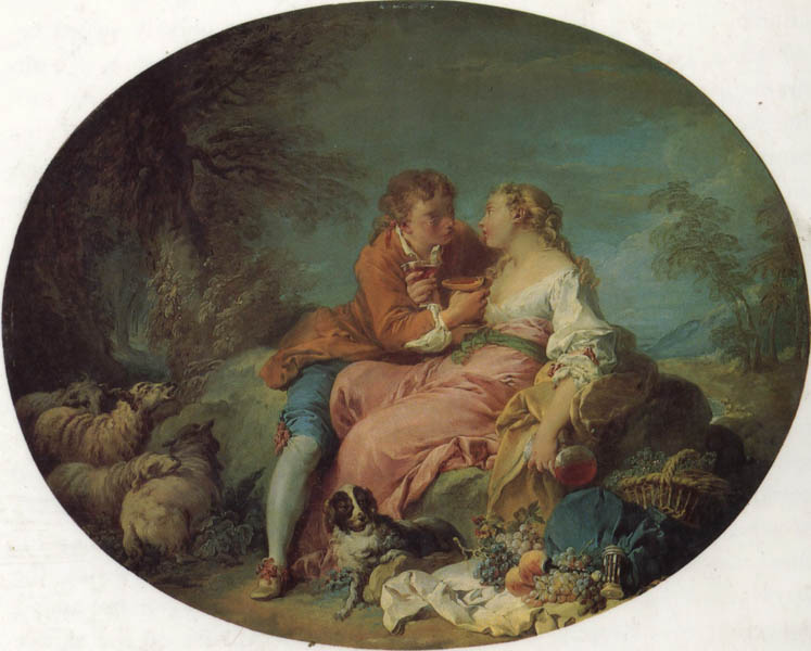 Francois Boucher Pastoral Scene